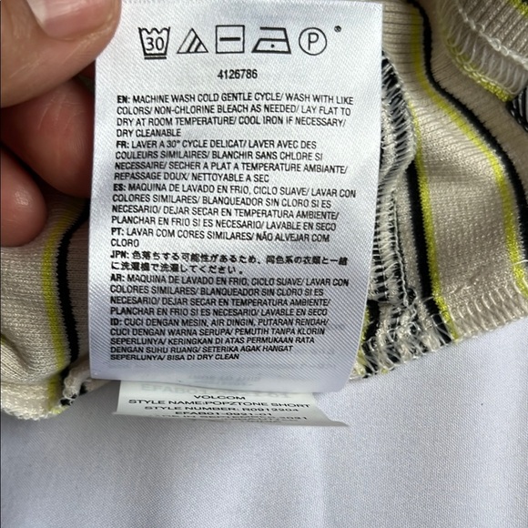 Volcom High Waist Yellow and Black Shorts - Picture 9 of 9